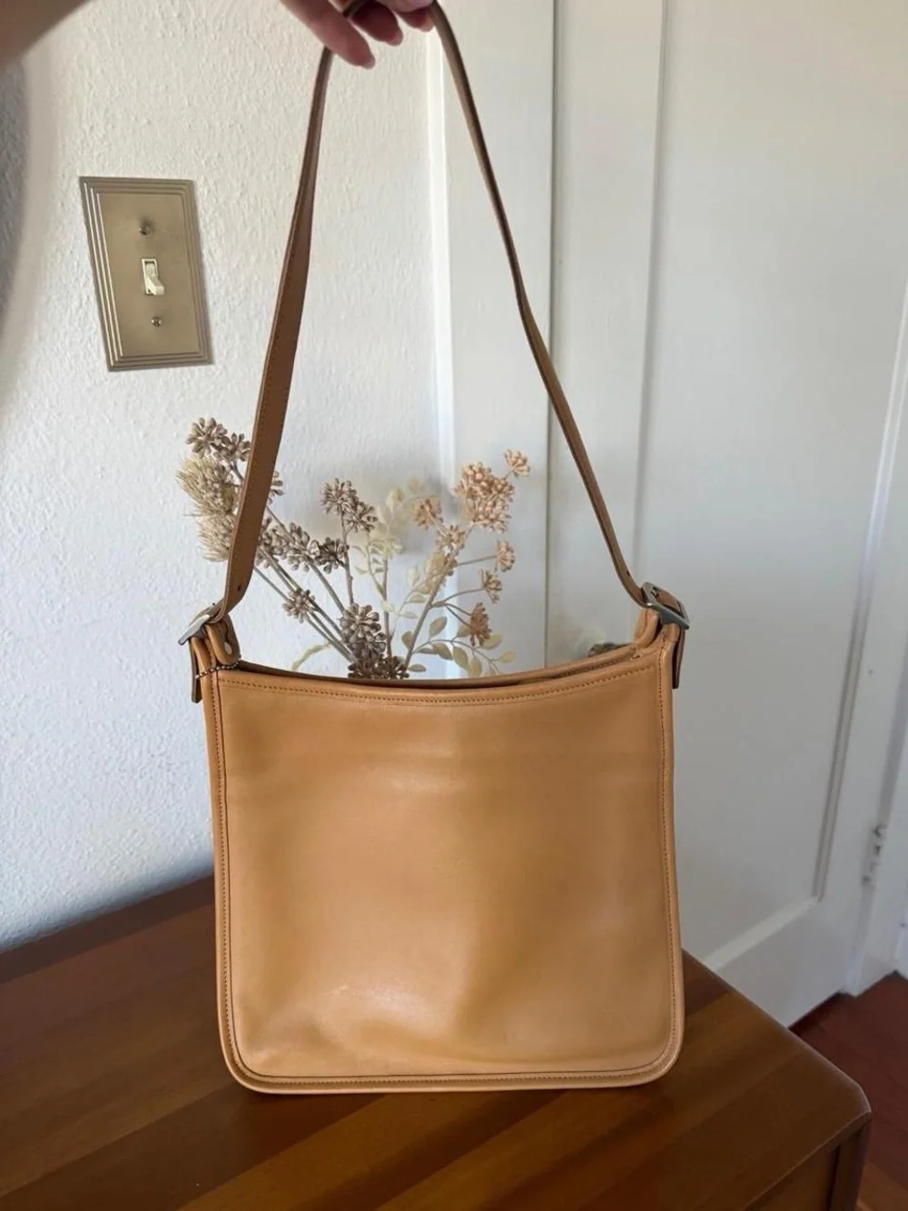 Coach leather tan